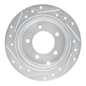 Chrysler 200 Brake Rotor (1) - Rear Right - R1 Concepts - Drilled & Slotted - Silver - `07-`17